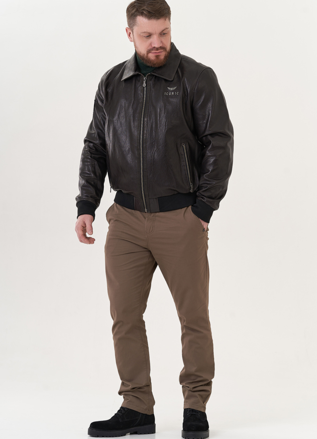 фото Мужская кожаная куртка 