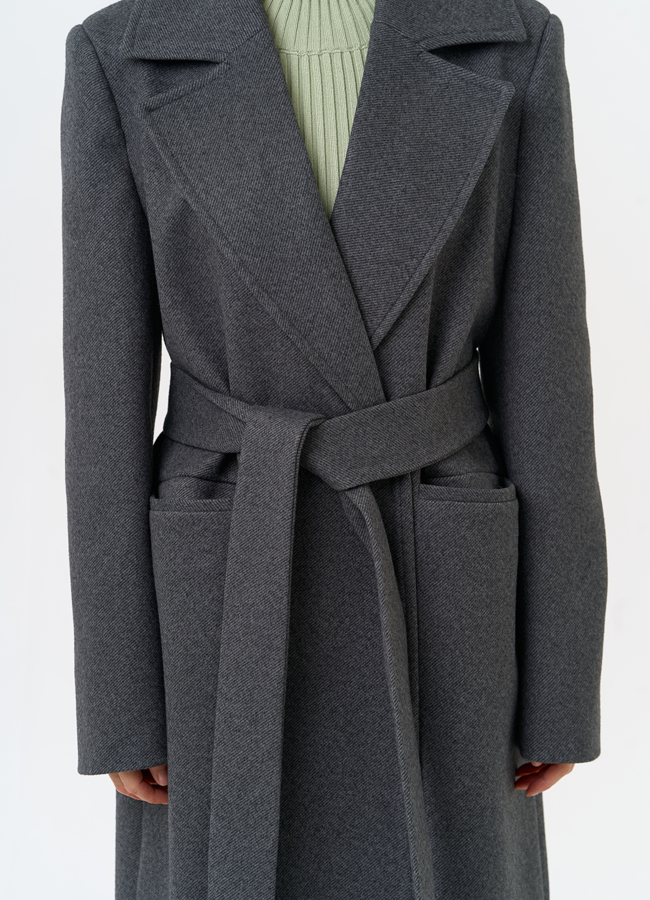 Женское пальто с английским воротником модель № 31622 универмаг малина