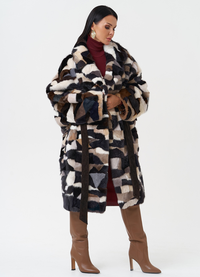 Шуба из меха норки с английским воротником модель № 31038 универмаг малина