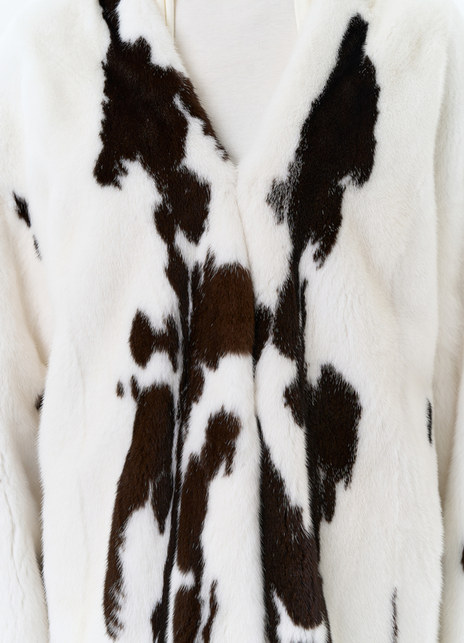 Жакет из меха норки в расцветке 