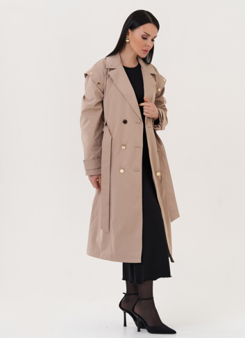 Классический плащ бежевого цвета