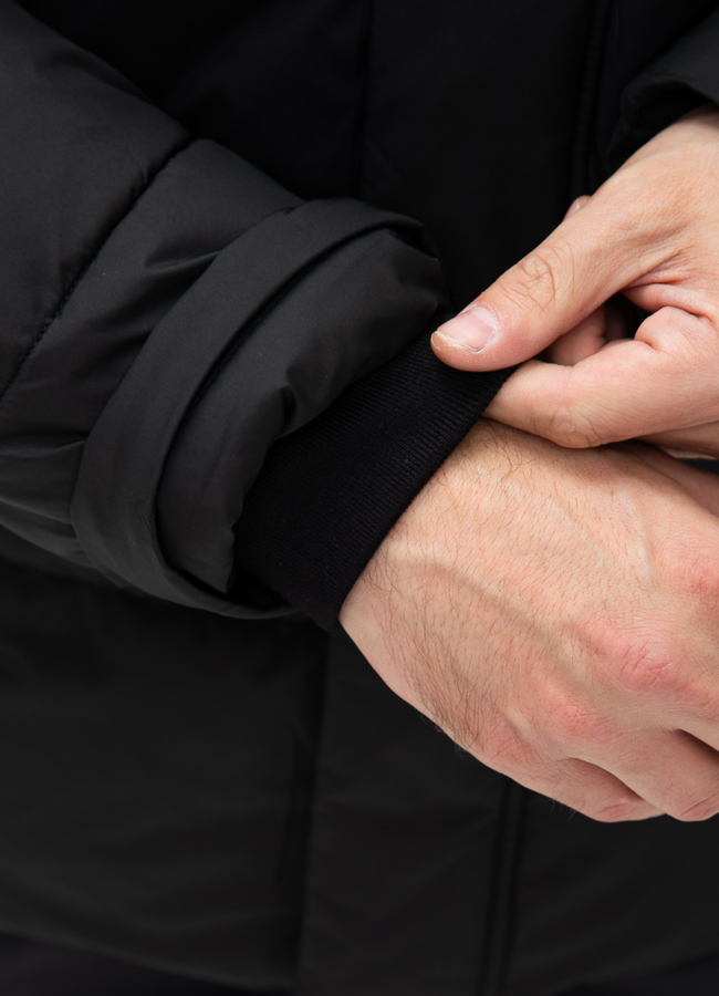 Мужской пуховик с капюшоном  модель № 28003 универмаг малина