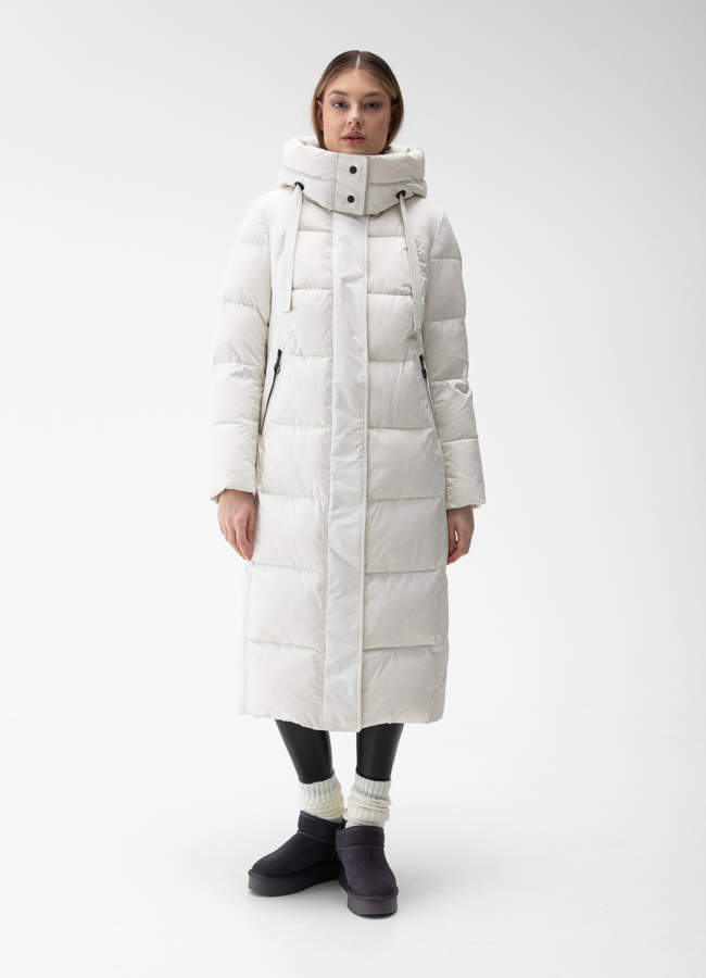 Женский пуховик с капюшоном  модель № 28384 в кредит