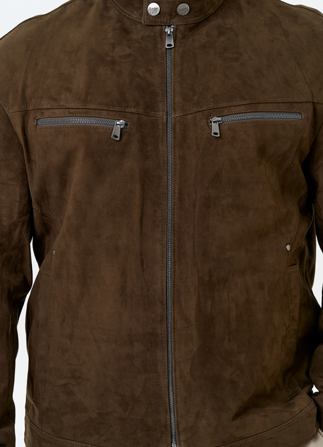 Мужская куртка из натуральной замши модель № 32710 универмаг малина