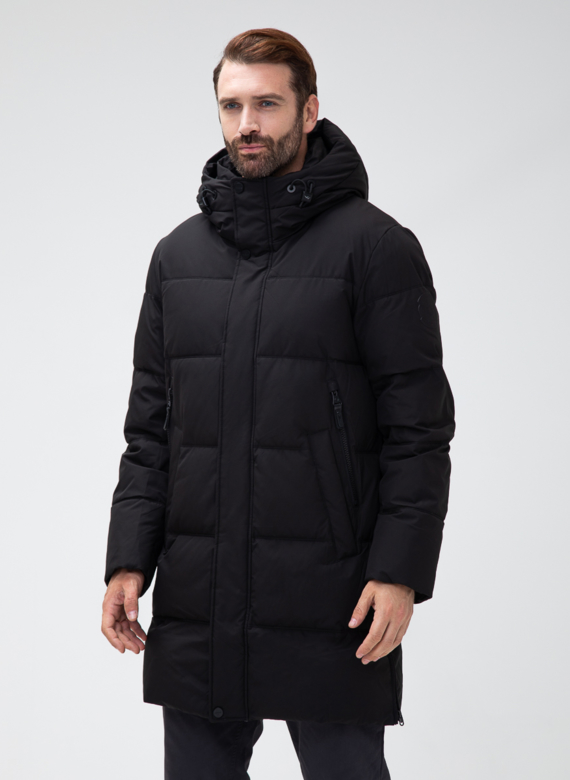 Мужской пуховик с капюшоном 