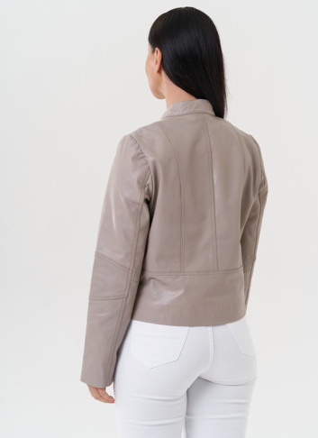 Женская куртка "мото" из натуральной кожи