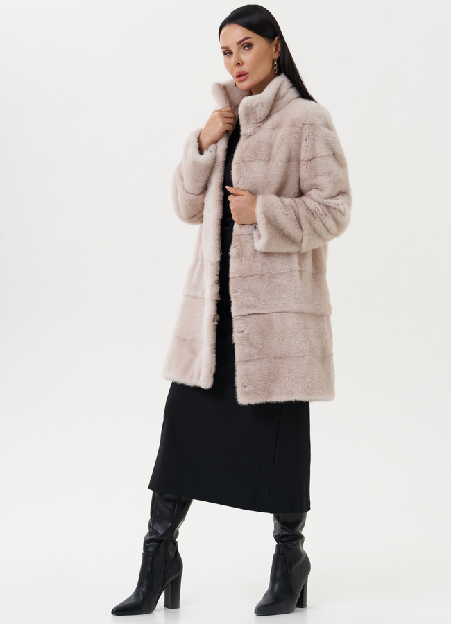 Шуба-трансформер из меха норки модель № 25962 универмаг малина